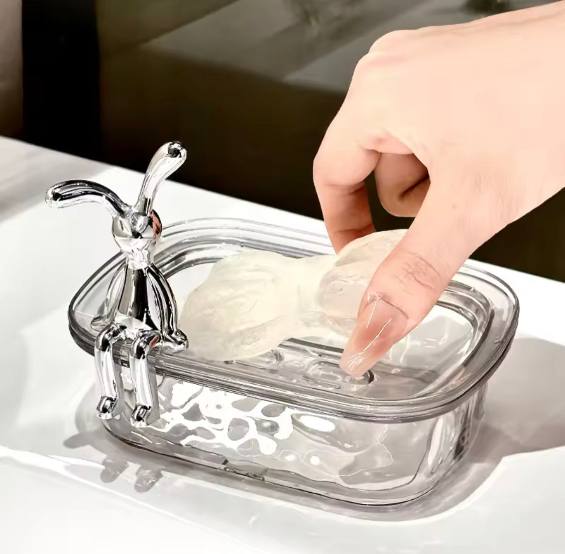 Rabbit Decor Soap Box, Bathroom Soap Dish, Bathroom Kitchen Sink Countertop Soap Box, Bathroom Accessories Rabbit Decor Soap Box, Bathroom Soap Dish, Bathroom Kitchen Sink Countertop Soap Box, Bathroom Accessories